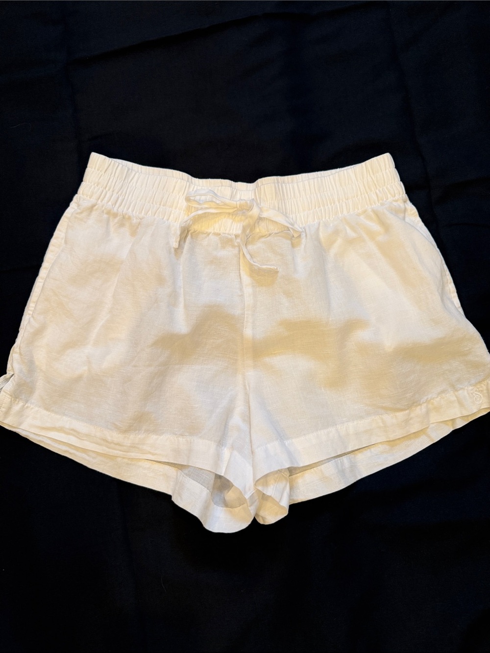 Victoria's Secret Cream Elastic Waist Tie Swim Coverup Shorts